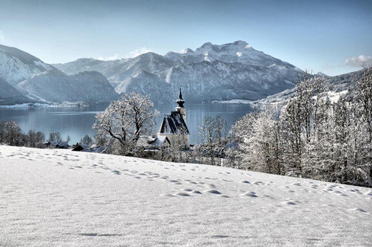Fewo Atterseeperle - 80M2 Mit See- Und Gebirgsblick Steinbach am Attersee Ngoại thất bức ảnh